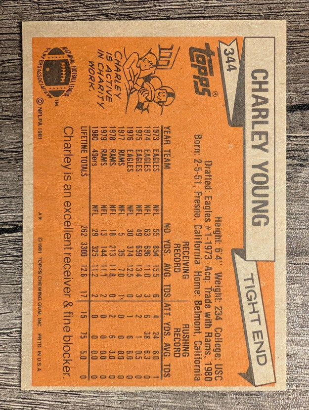 1981 Topps #344 Charle Young