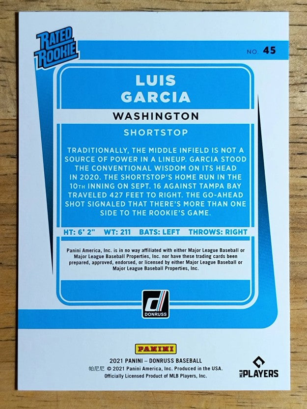 2021 Donruss Red #45 Luis V. Garcia RR