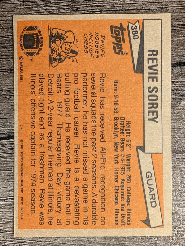 1981 Topps #380 Revie Sorey