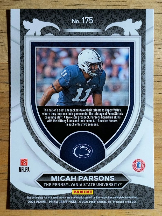 2021 Panini Prizm Draft Picks #175 Micah Parsons C