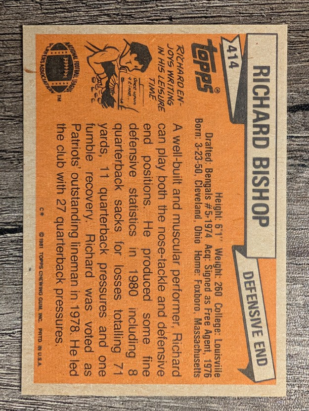 1981 Topps #414 Richard Bishop