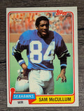 1981 Topps #419 Sam McCullum