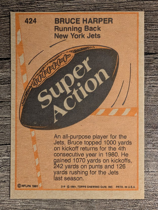 1981 Topps #424 Bruce Harper SA