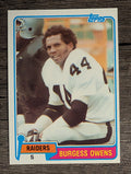 1981 Topps #429 Burgess Owens