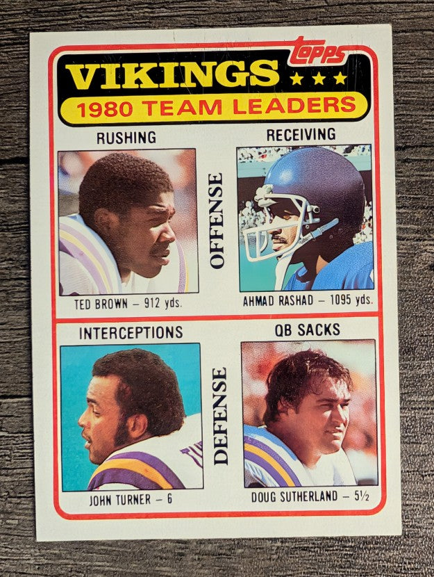 1981 Topps #432 Ted Brown/Ahmad Rashad/John Turner/Doug Sutherland