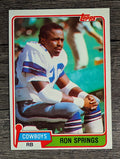 1981 Topps #433 Ron Springs RC
