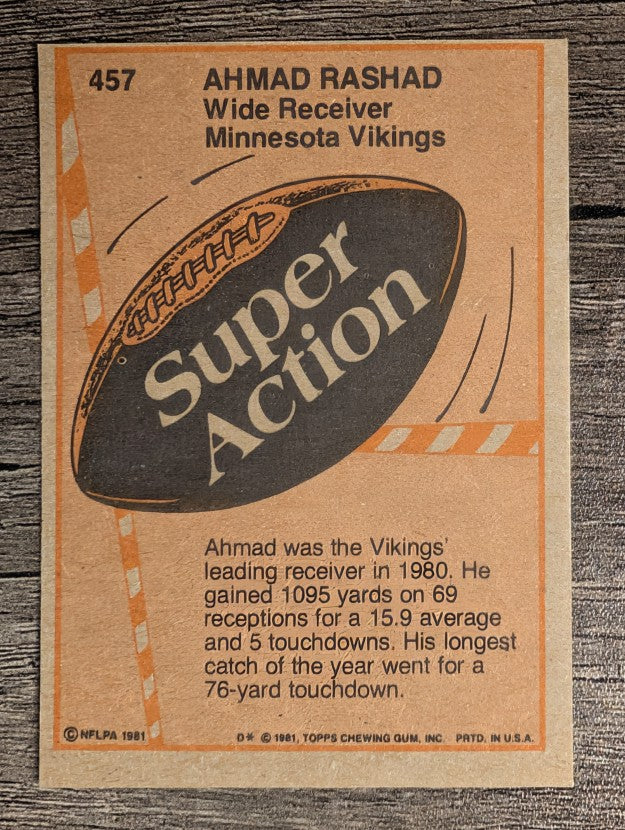 1981 Topps #457 Ahmad Rashad SA