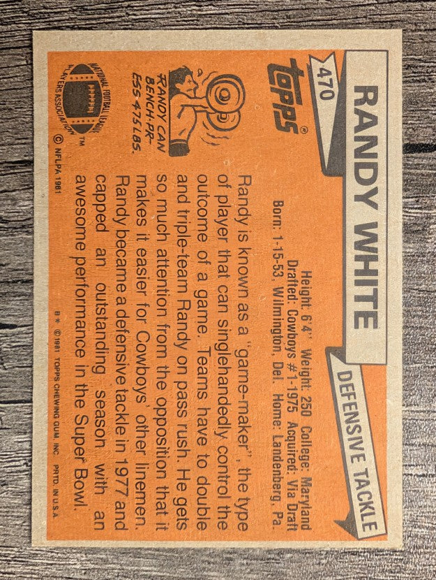 1981 Topps #470 Randy White AP