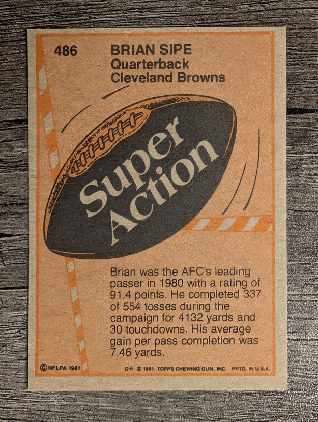 1981 Topps #486 Brian Sipe SA