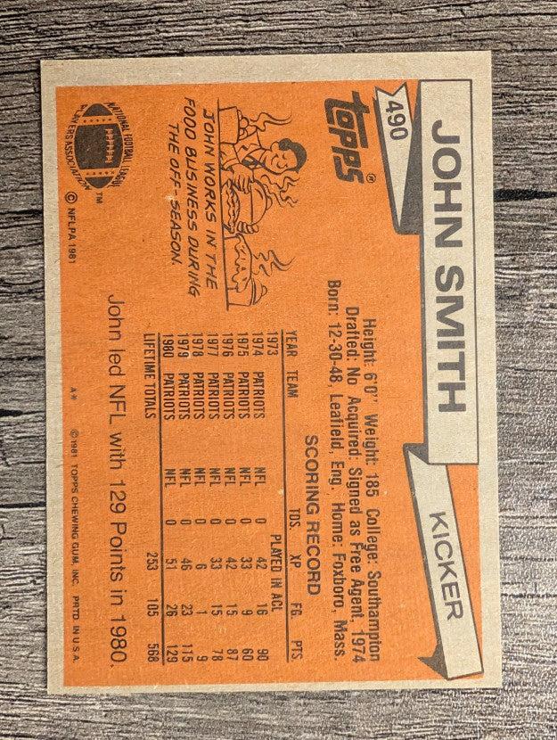 1981 Topps #490 John Smith