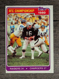 1981 Topps #493 1980 AFC Champions/Raiders/Chargers/Jim Plunkett