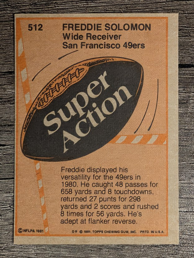 1981 Topps #512 Freddie Solomon SA