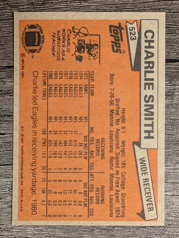 1981 Topps #523 Charlie Smith