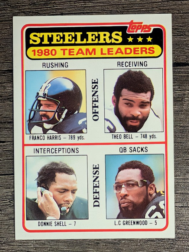 1981 Topps #526 Franco Harris/Theo Bell/Donnie Shell/L.C. Greenwood