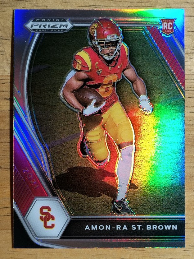 2021 Panini Prizm Draft Picks Prizms Silver #133 Amon-Ra St. Brown