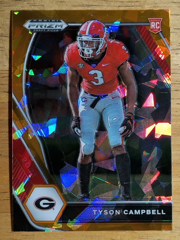 2021 Panini Prizm Draft Picks Prizms Orange Ice #155 Tyson Campbell