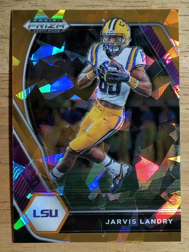 2021 Panini Prizm Draft Picks Prizms Orange Ice #62 Jarvis Landry