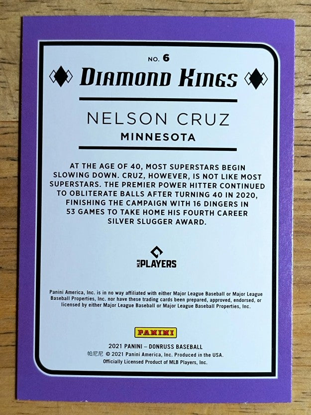 2021 Donruss Holo Blue #6 Nelson Cruz DK