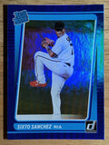 2021 Donruss Holo Blue #34 Sixto Sanchez RR