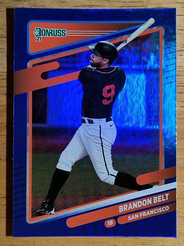 2021 Donruss Holo Blue #156 Brandon Belt