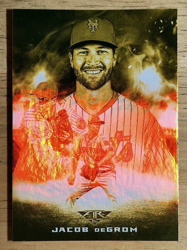 2020 Topps Fire Smoke and Mirrors Gold Minted #SM12 Jacob deGrom