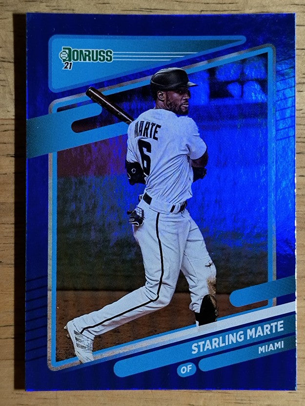 2021 Donruss Holo Blue #154 Starling Marte