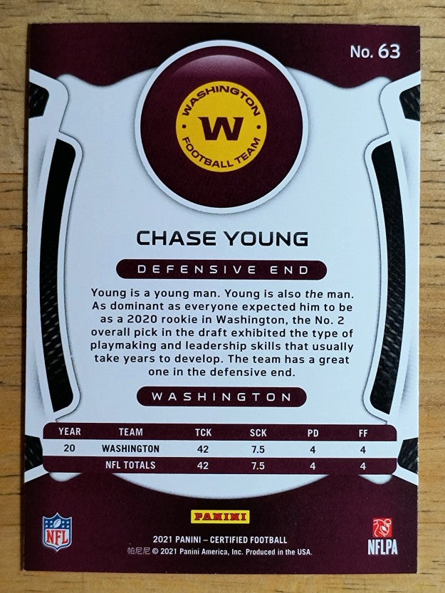2021 Certified #63 Chase Young