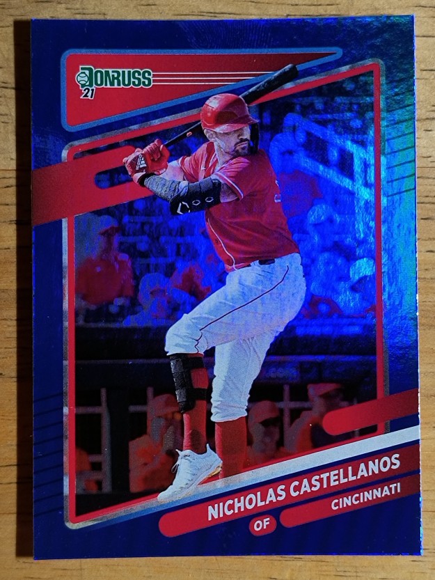 2021 Donruss Holo Blue #196 Nicholas Castellanos