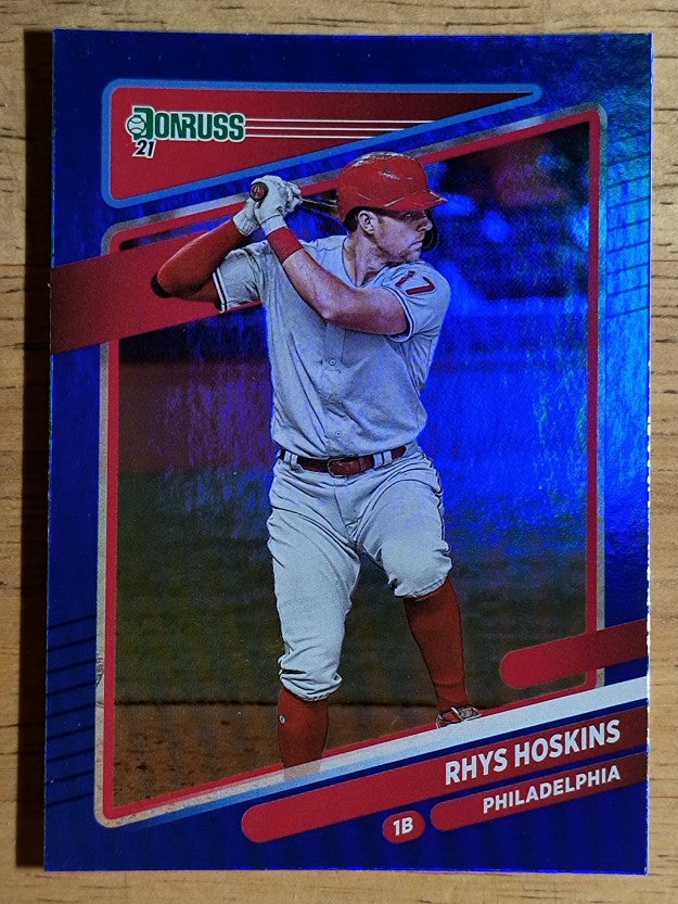 2021 Donruss Holo Blue #112 Rhys Hoskins
