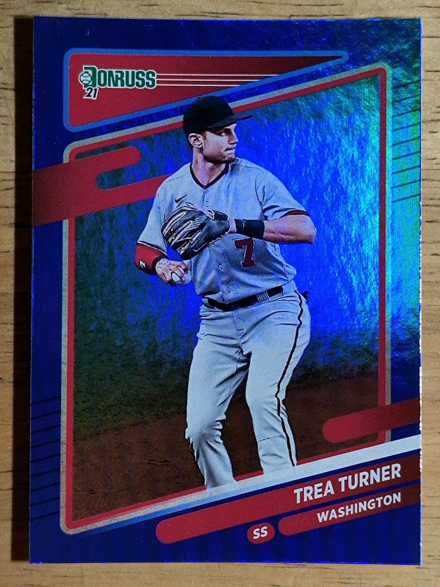 2021 Donruss Holo Blue #93 Trea Turner