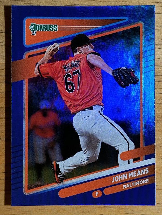 2021 Donruss Holo Blue #129 John Means