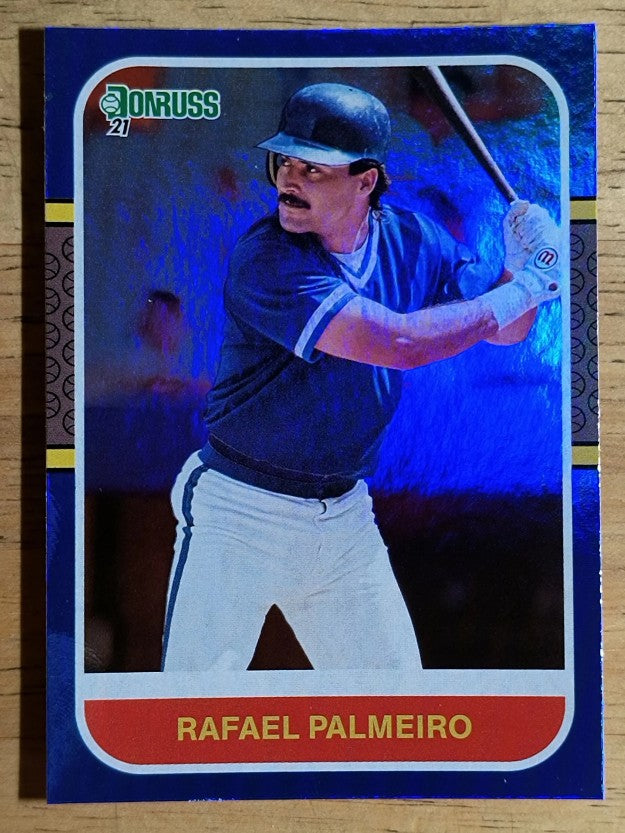 2021 Donruss Holo Blue #214 Rafael Palmeiro RETRO