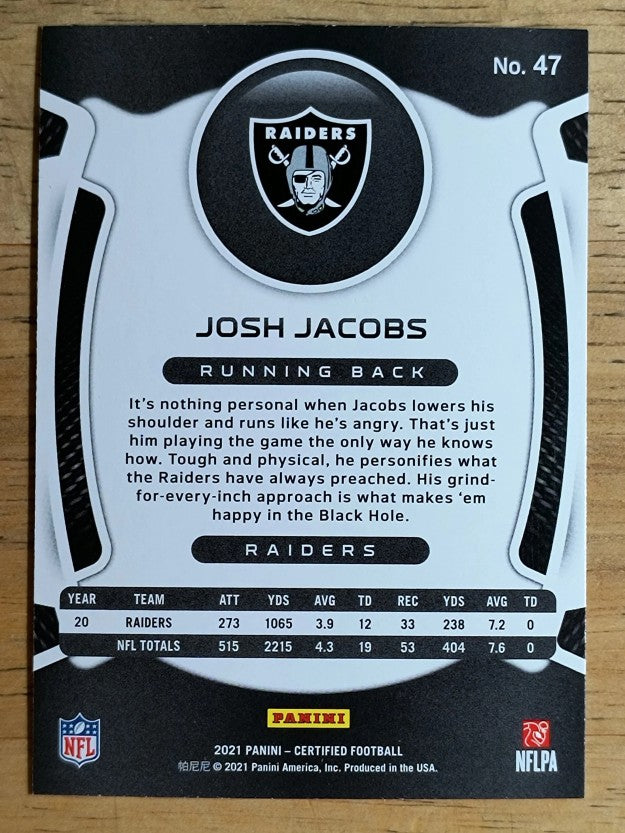 2021 Certified #47 Josh Jacobs