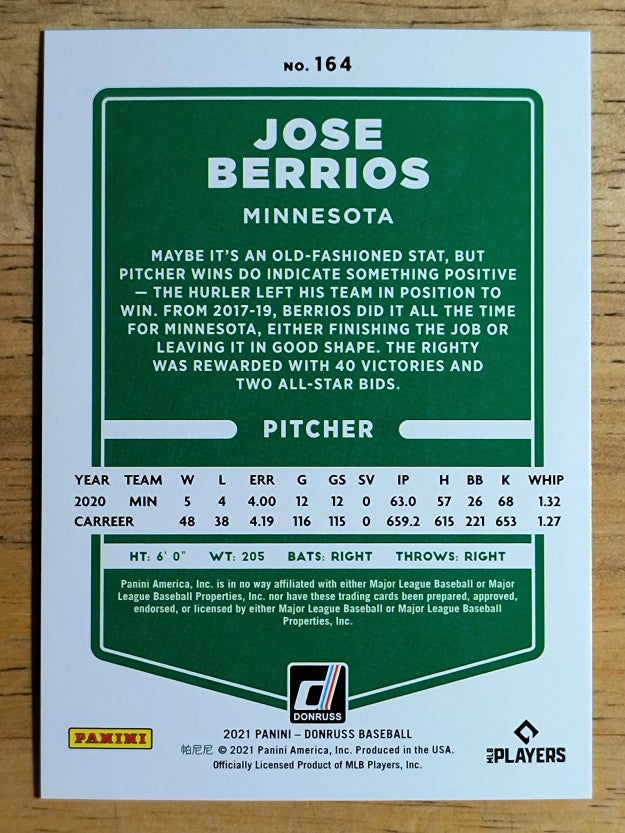 2021 Donruss Red #164 Jose Berrios