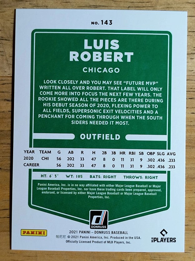 2021 Donruss Red #143 Luis Robert