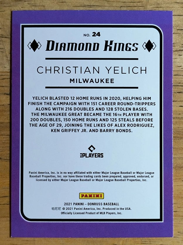 2021 Donruss #24 Christian Yelich DK