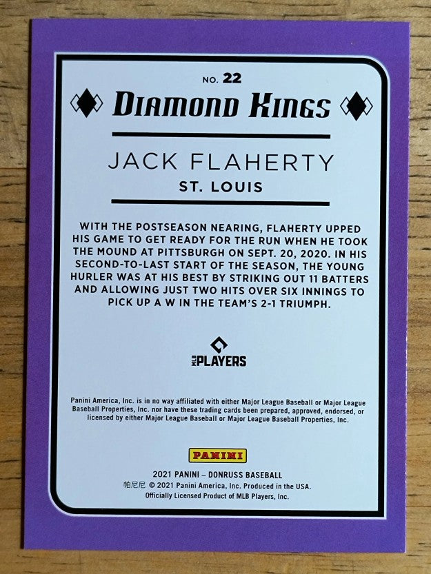 2021 Donruss #22 Jack Flaherty DK