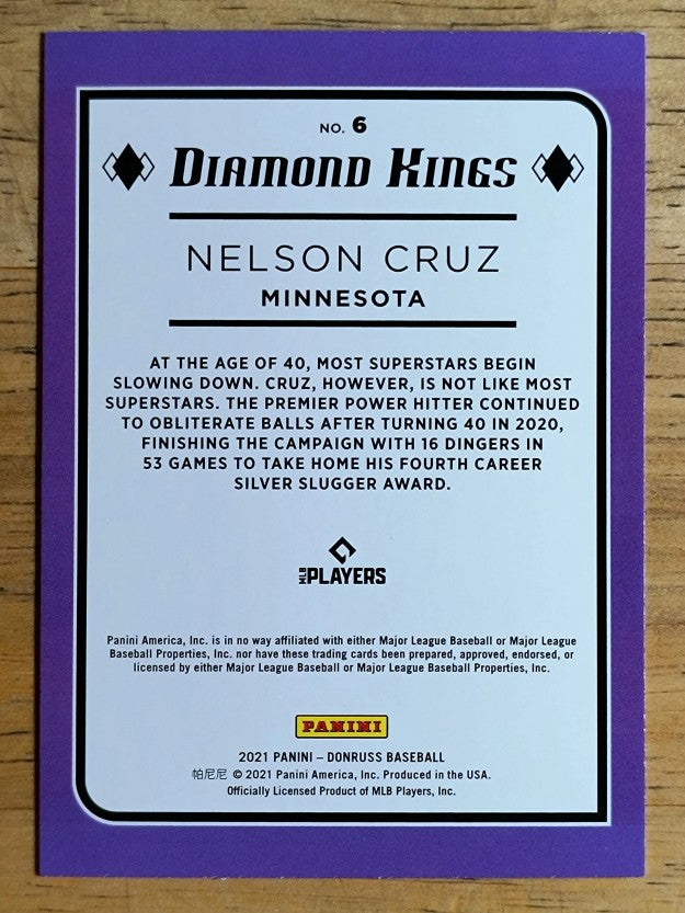 2021 Donruss #6 Nelson Cruz DK