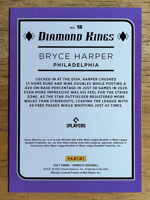 2021 Donruss #18 Bryce Harper DK