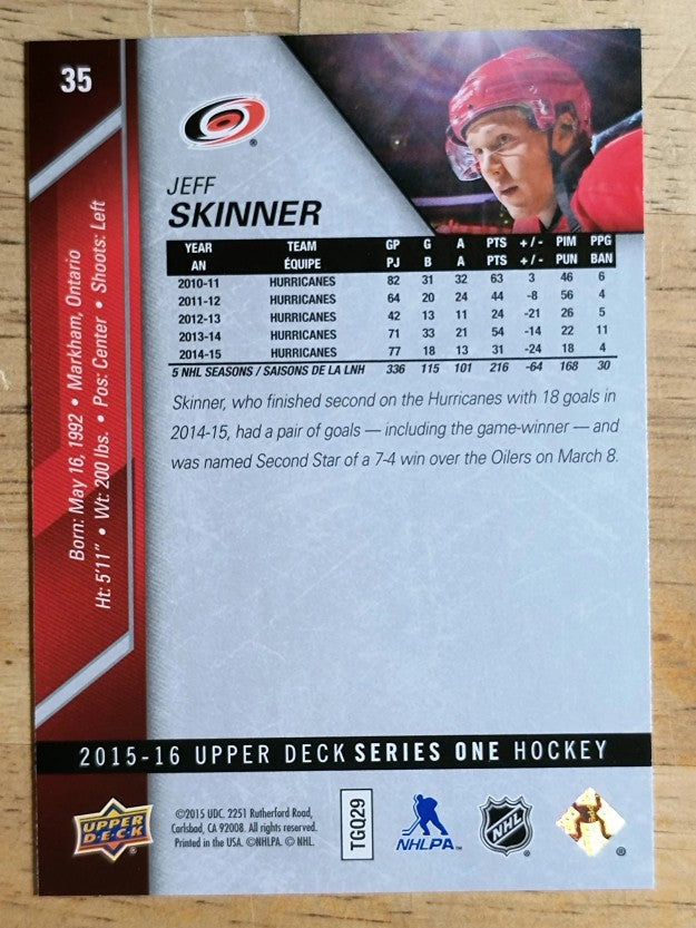 2015-16 Upper Deck #35 Jeff Skinner