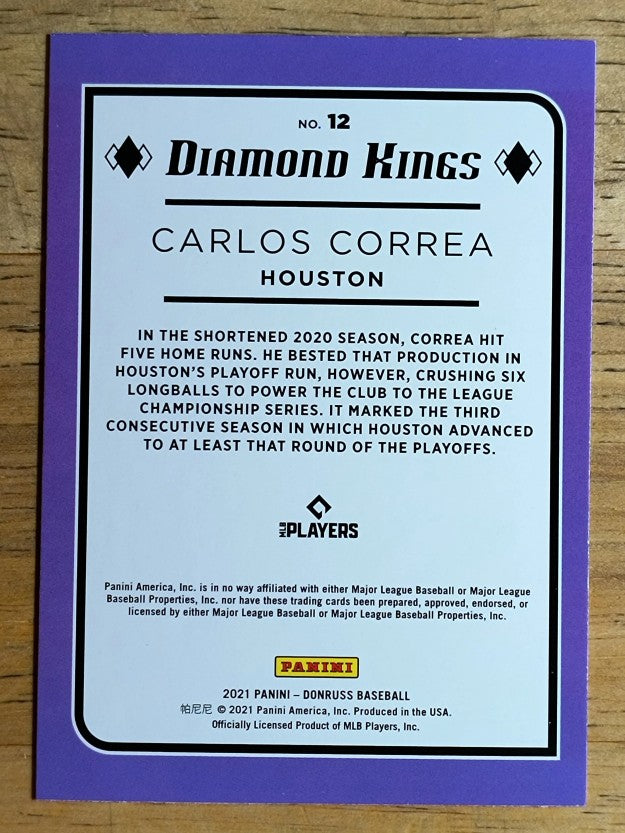 2021 Donruss #12 Carlos Correa DK