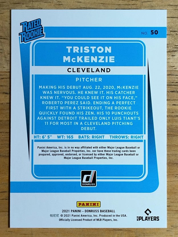 2021 Donruss #50 Triston McKenzie RR RC