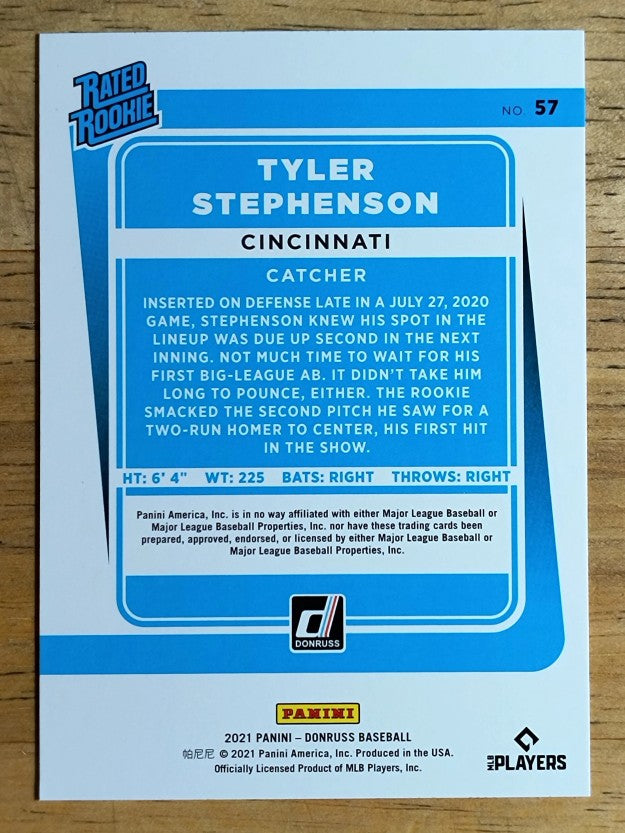 2021 Donruss #57 Tyler Stephenson RR RC