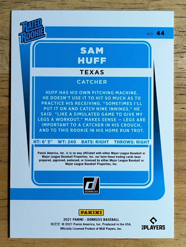 2021 Donruss #44 Sam Huff RR RC