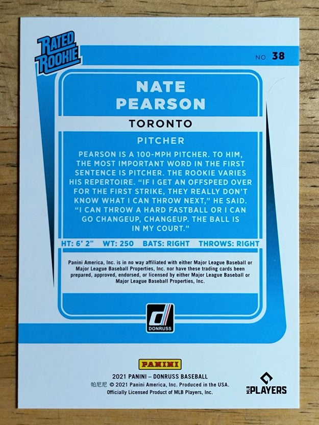2021 Donruss #38 Nate Pearson RR RC