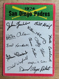 1974 Topps Team Checklists #21 San Diego Padres (POOR)