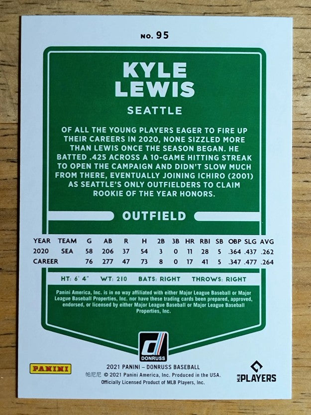 2021 Donruss #95 Kyle Lewis