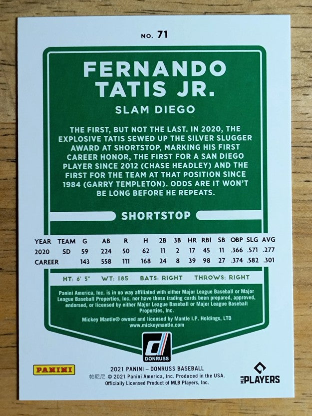2021 Donruss Variations #71 Fernando Tatis Jr.