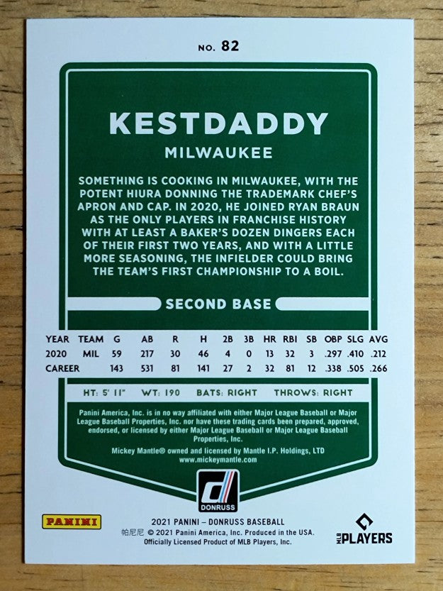 2021 Donruss Variations #82 Keston Hiura