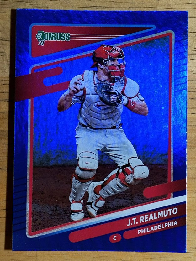 2021 Donruss Holo Blue #152 J.T. Realmuto